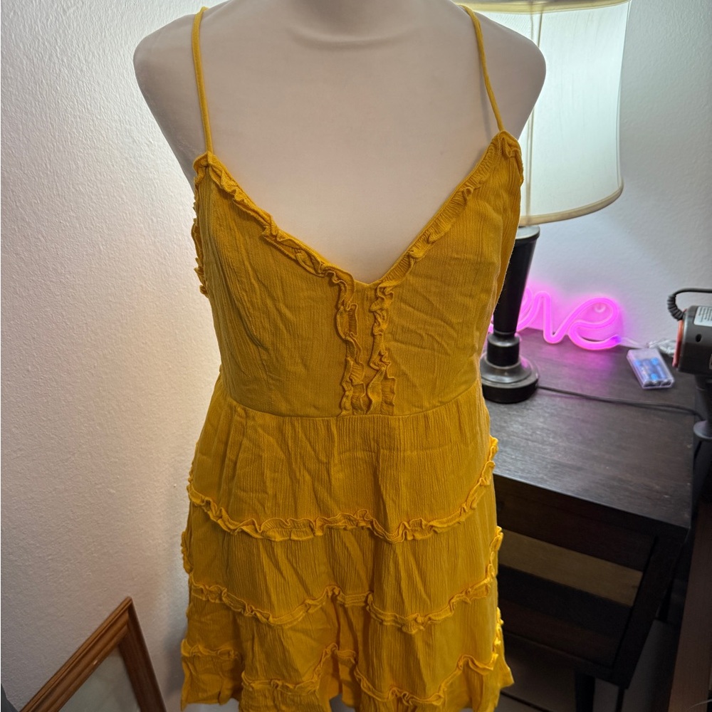 Forever 21 Vibrant Yellow Ruffled Top